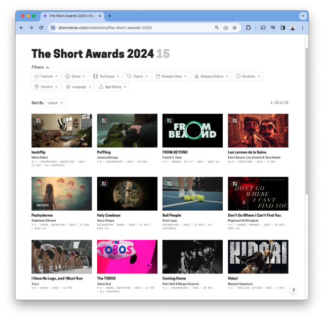 The Short Awards 2024: The Nominees | Short Of The Week