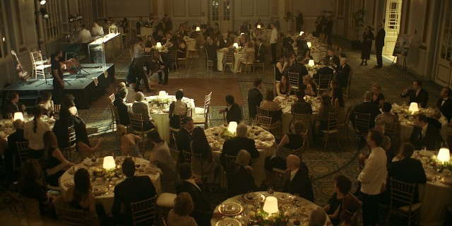 A giant banquet hall and many extras were complications for the "small film"